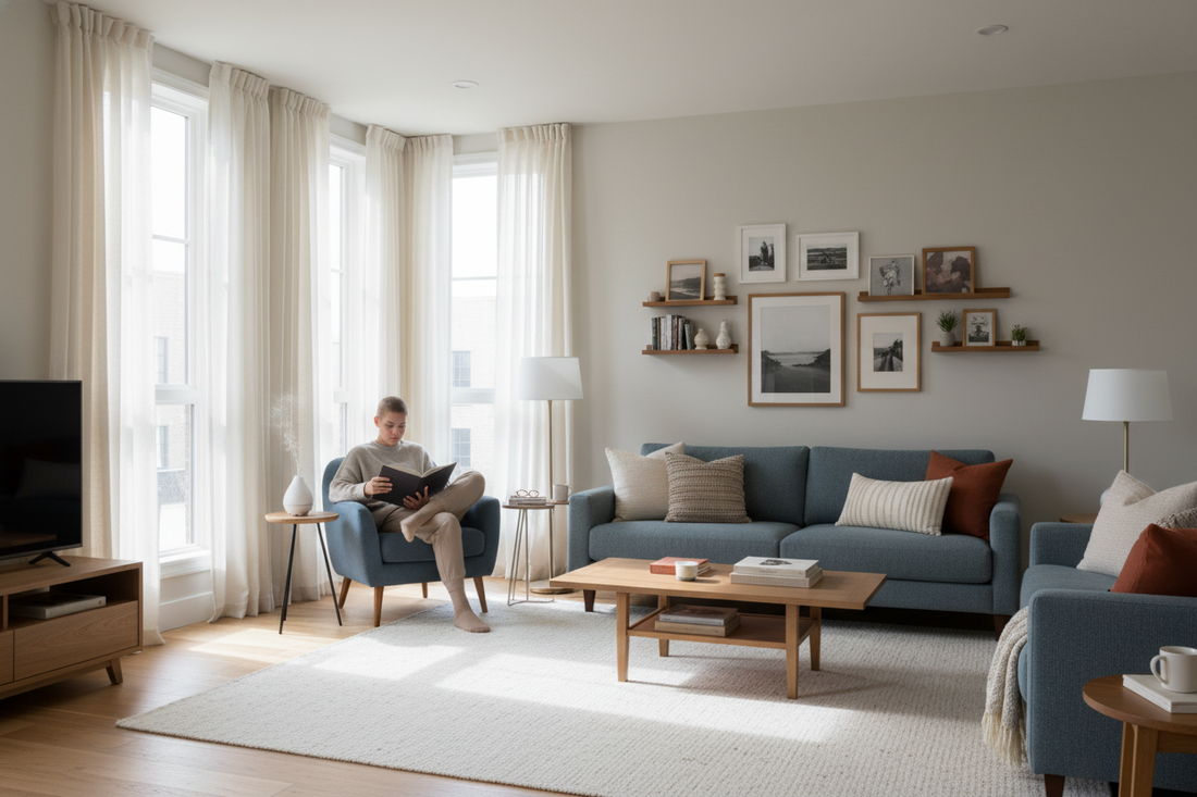 Luxe minimalist living room showcases design psychology for comfort, functionality, and inspiring modern interiors