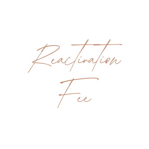 Rebooking Fee – Inactive Service
