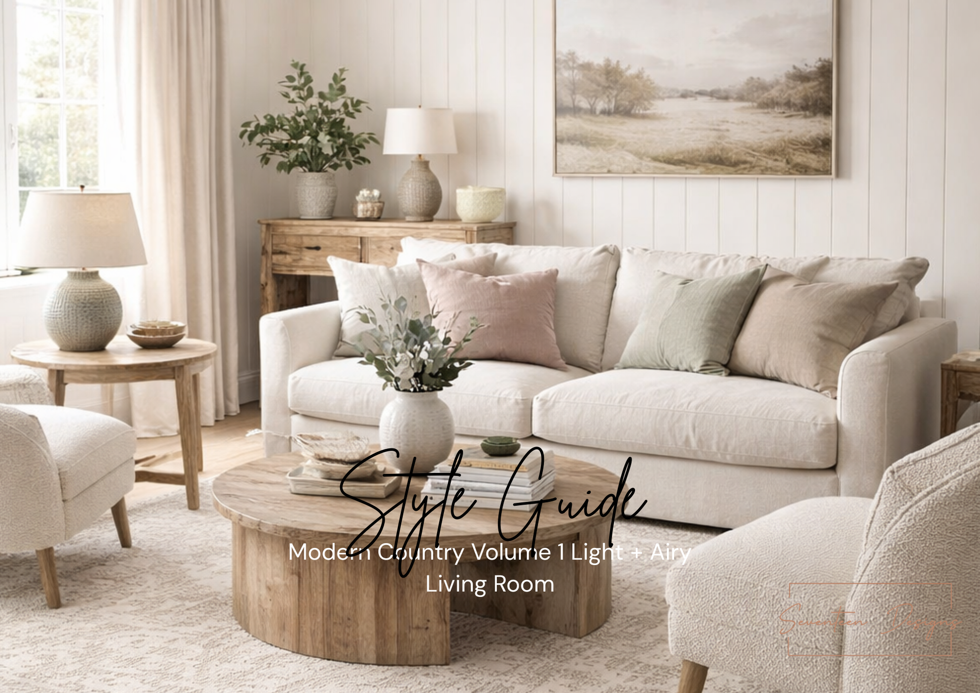 Cozy bedroom with a beige sofa, wooden coffee table, and decorative elements.